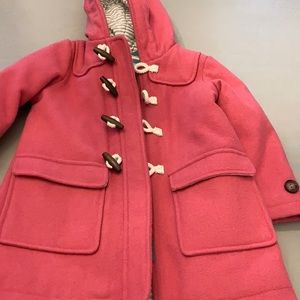 COPY - Mini Boden size 3-4Y pink wool toggle coat